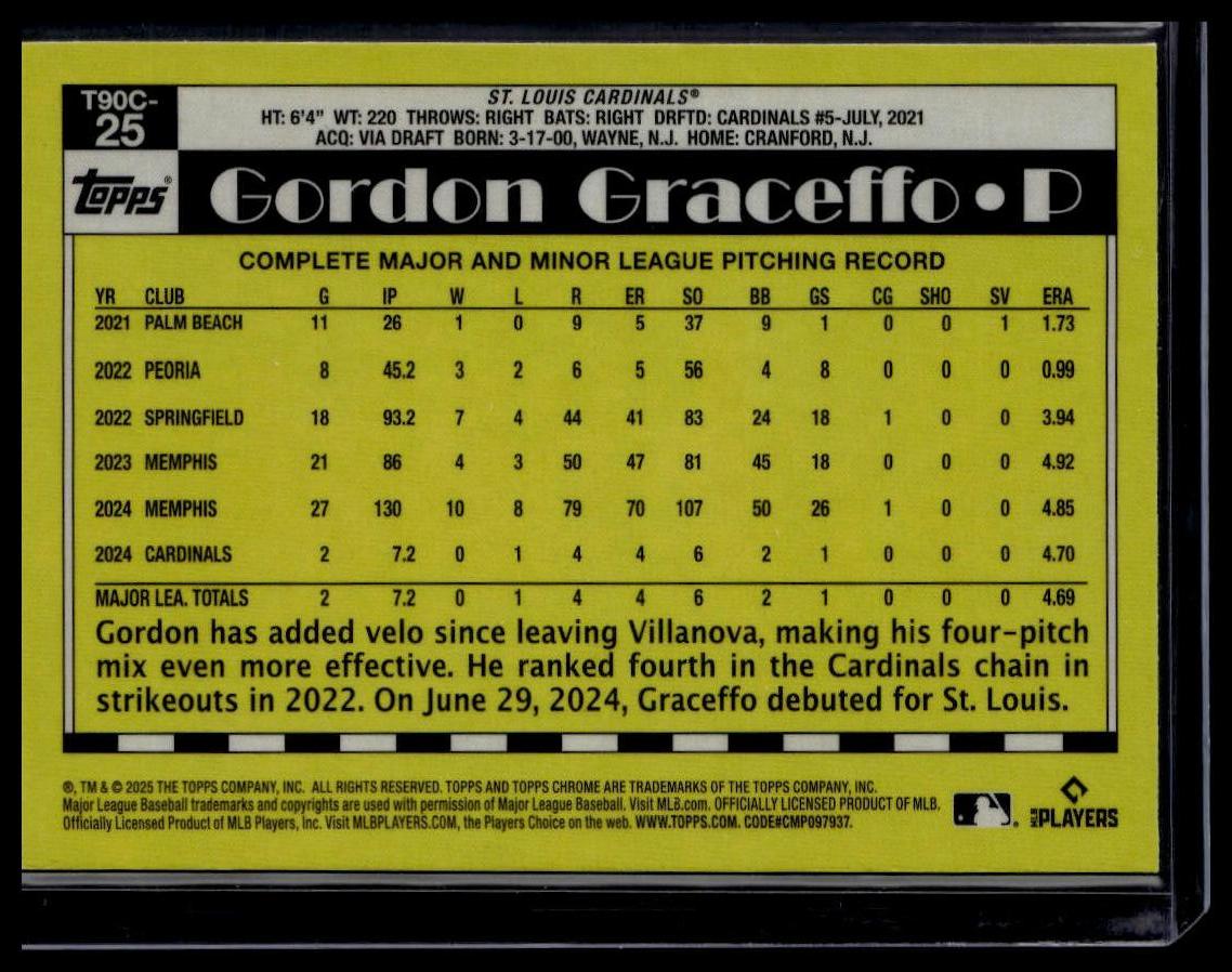 2025 Topps #T90C-25 Gordon Graceffo
