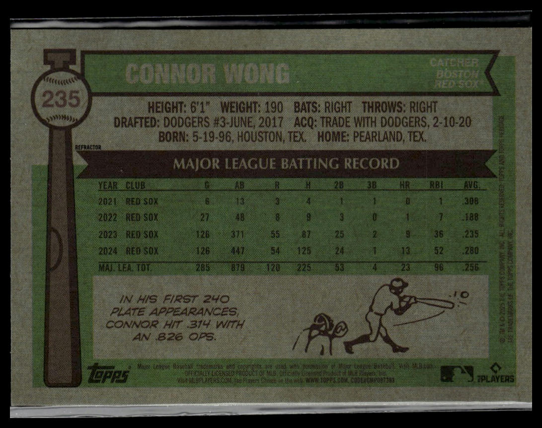 2025 Topps Heritage #235 Connor Wong Chrome Refractor