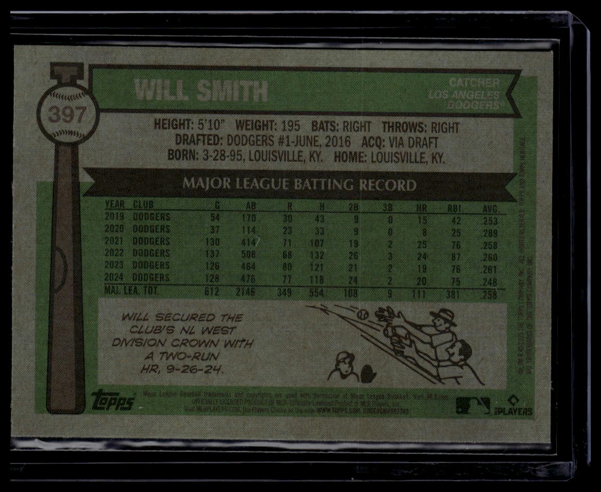 2025 Topps Heritage #397 Will Smith Chrome Light Blue Sparkle Refractor