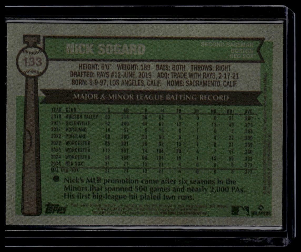 2025 Topps Heritage #133 Nick Sogard Chrome Light Blue Sparkle Refractor