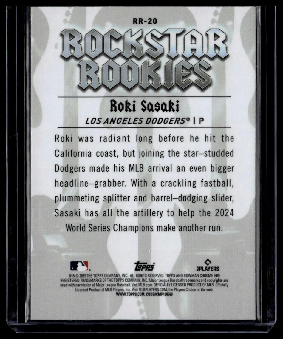 2025 Bowman #RR-20 Roki Sasaki Rockstar Rookies