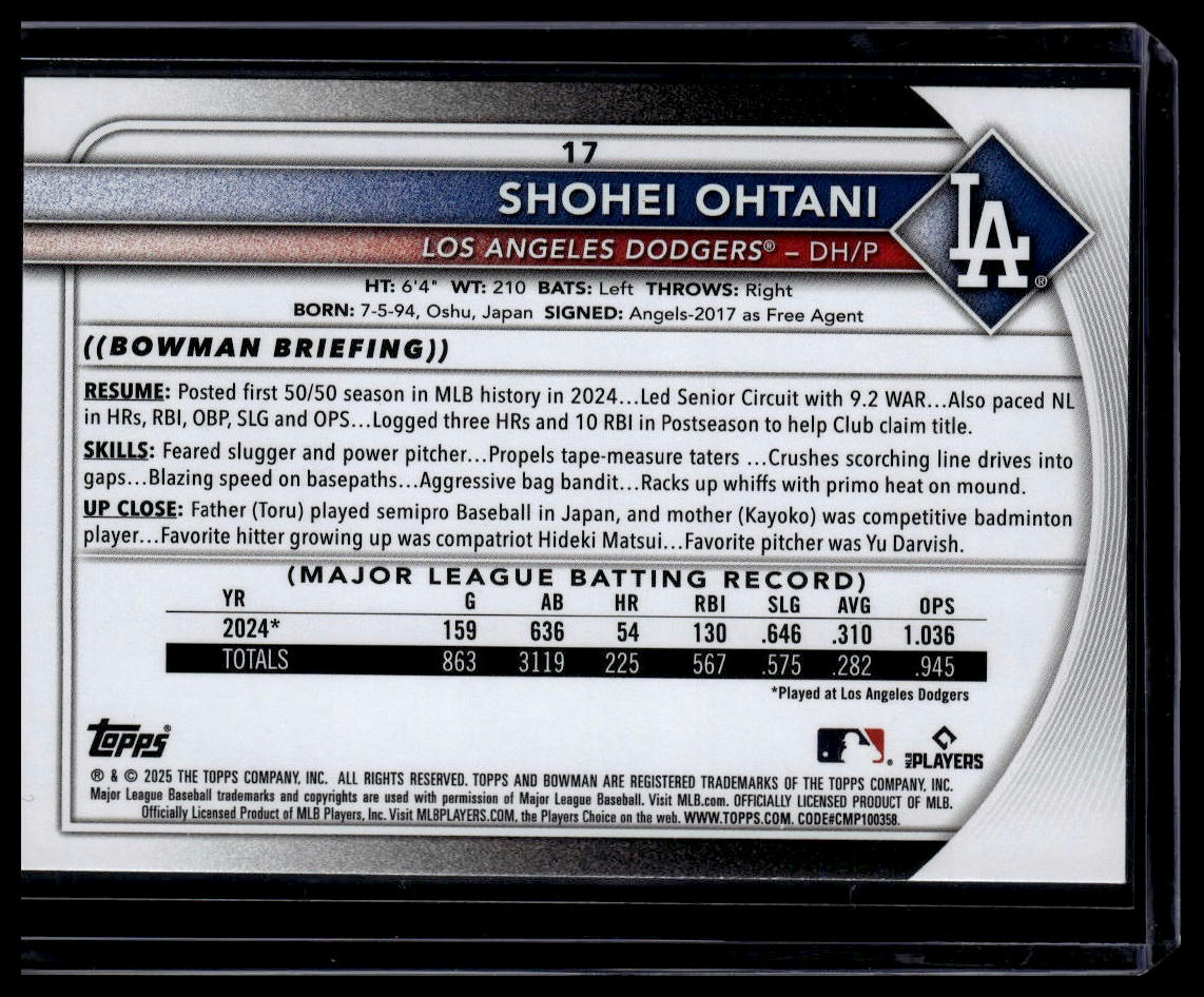 2025 Bowman #17 Shohei Ohtani