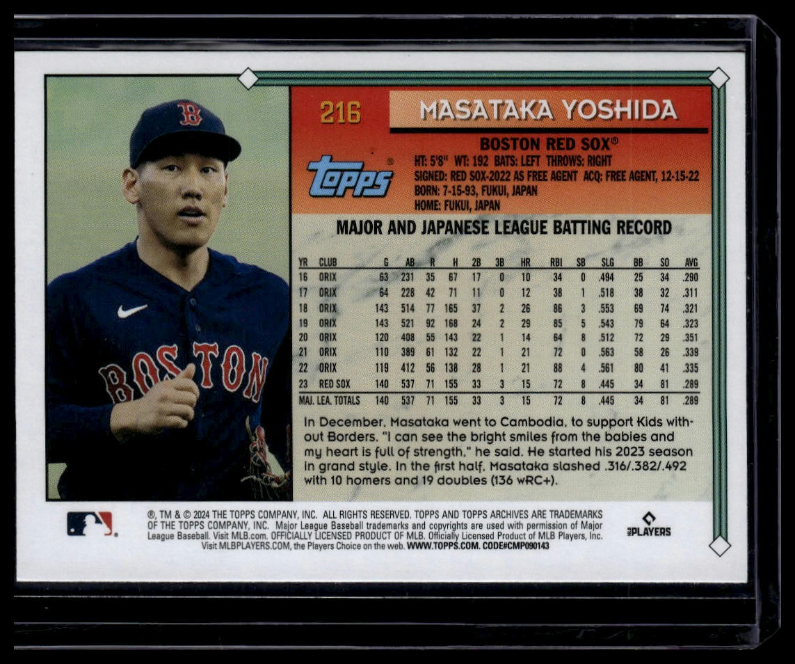 2024 Topps Archives #216 Masataka Yoshida Purple Foilboard