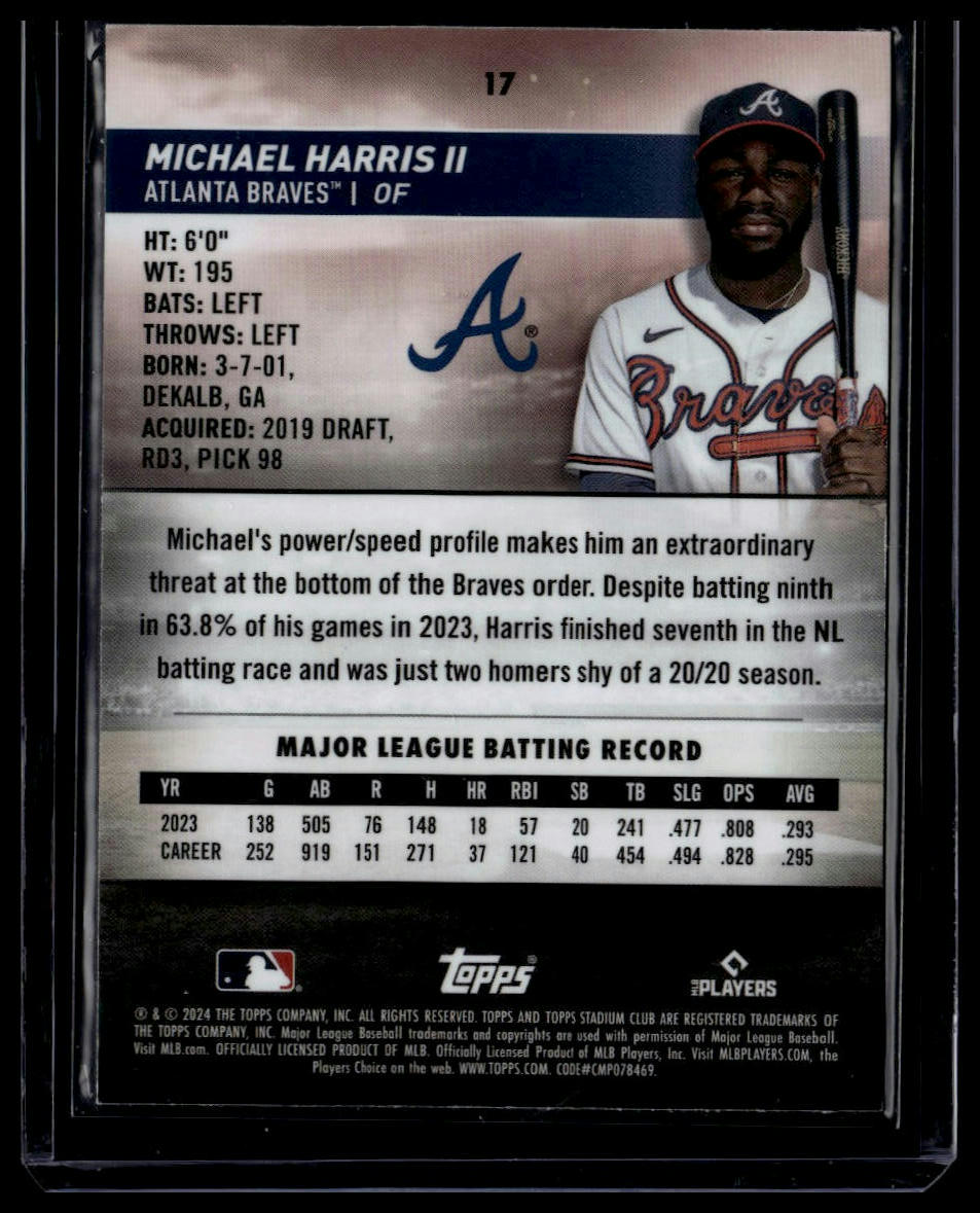 2024 Stadium Club #17 Michael Harris II Chrome