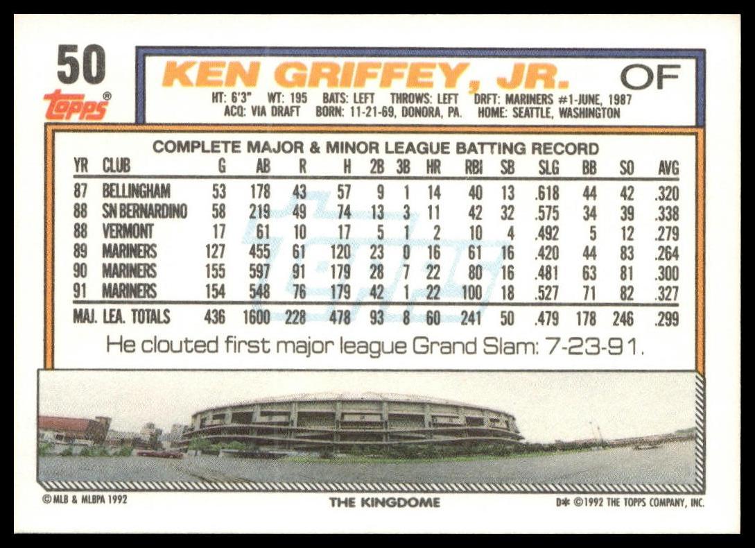 1992 Topps #50 Ken Griffey Jr.