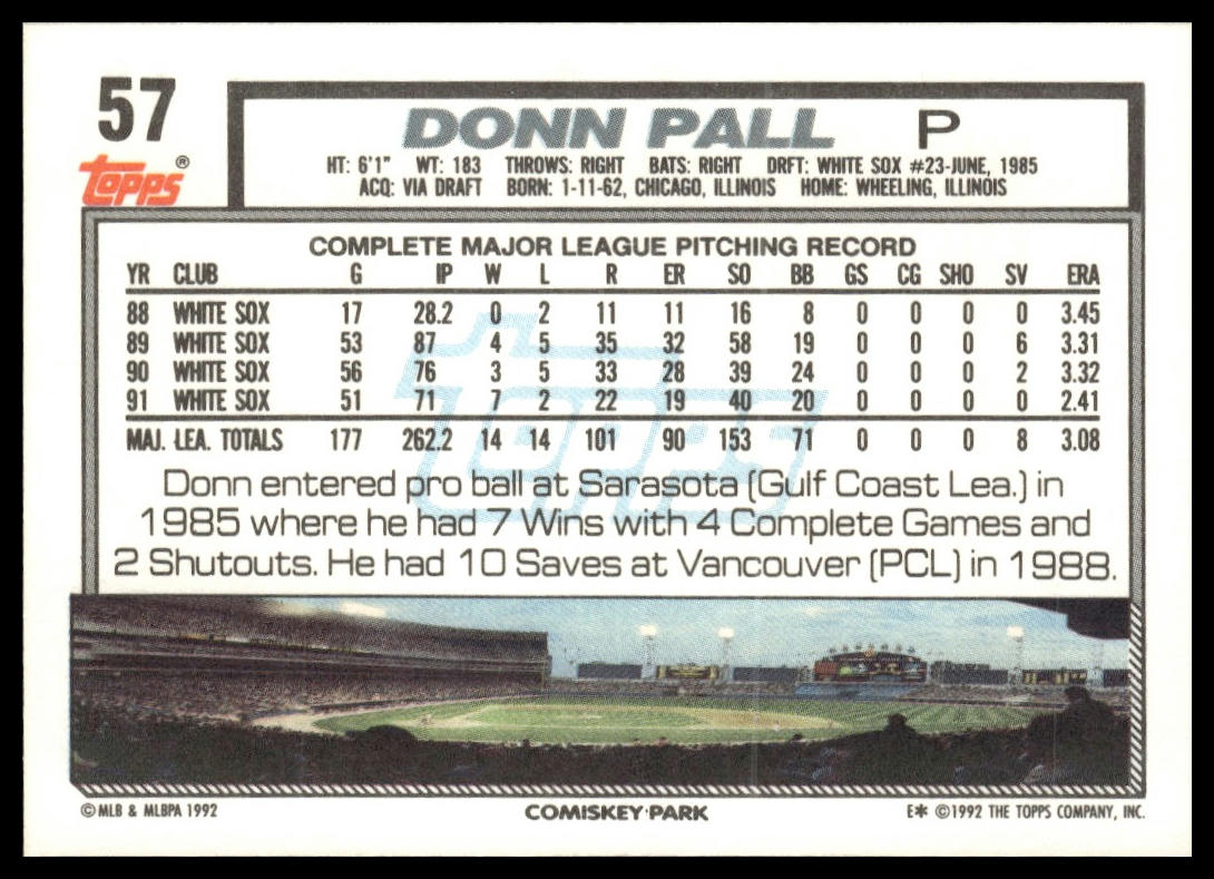 1992 Topps #57 Donn Pall