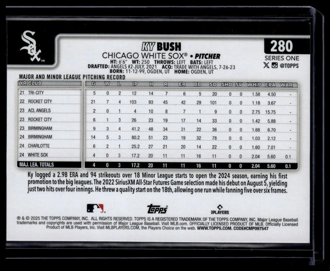 2025 Topps #280 Ky Bush Rainbow Foil