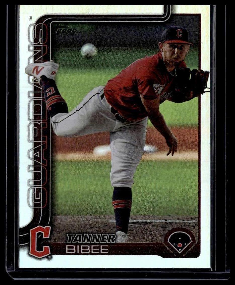 2025 Topps #164 Tanner Bibee Rainbow Foil