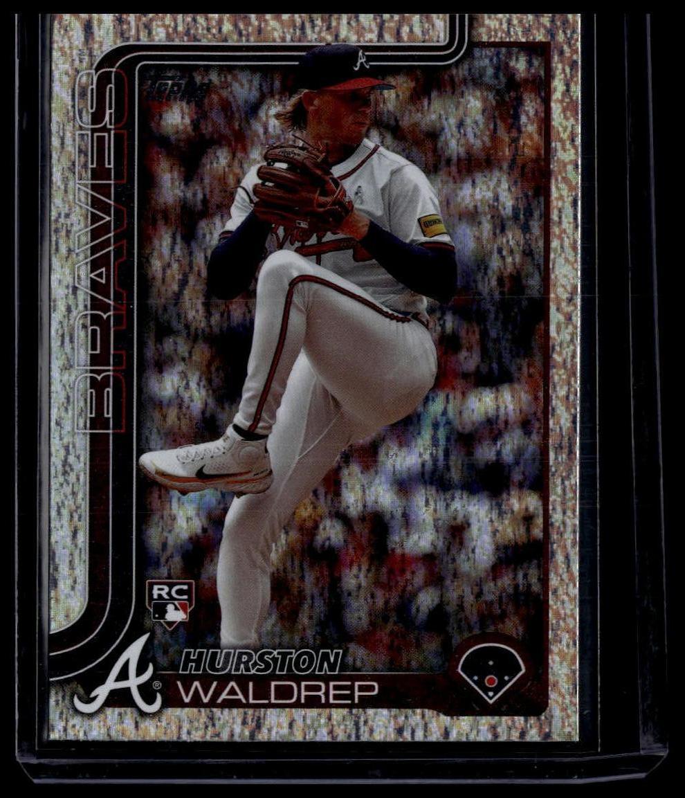 2025 Topps #253 Hurston Waldrep Silver Crackle Foilboard