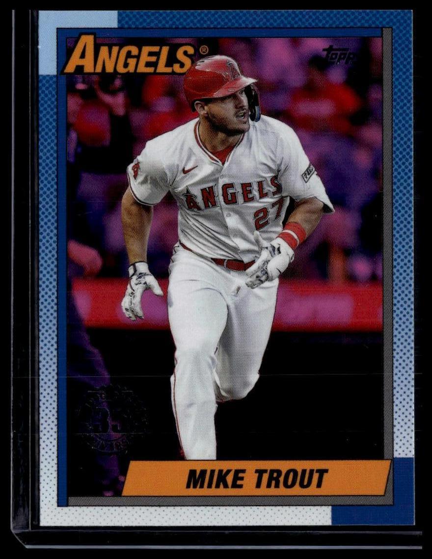 2025 Topps #T90-1 Mike Trout 1990 Topps Baseball 35th Anniversary Pink