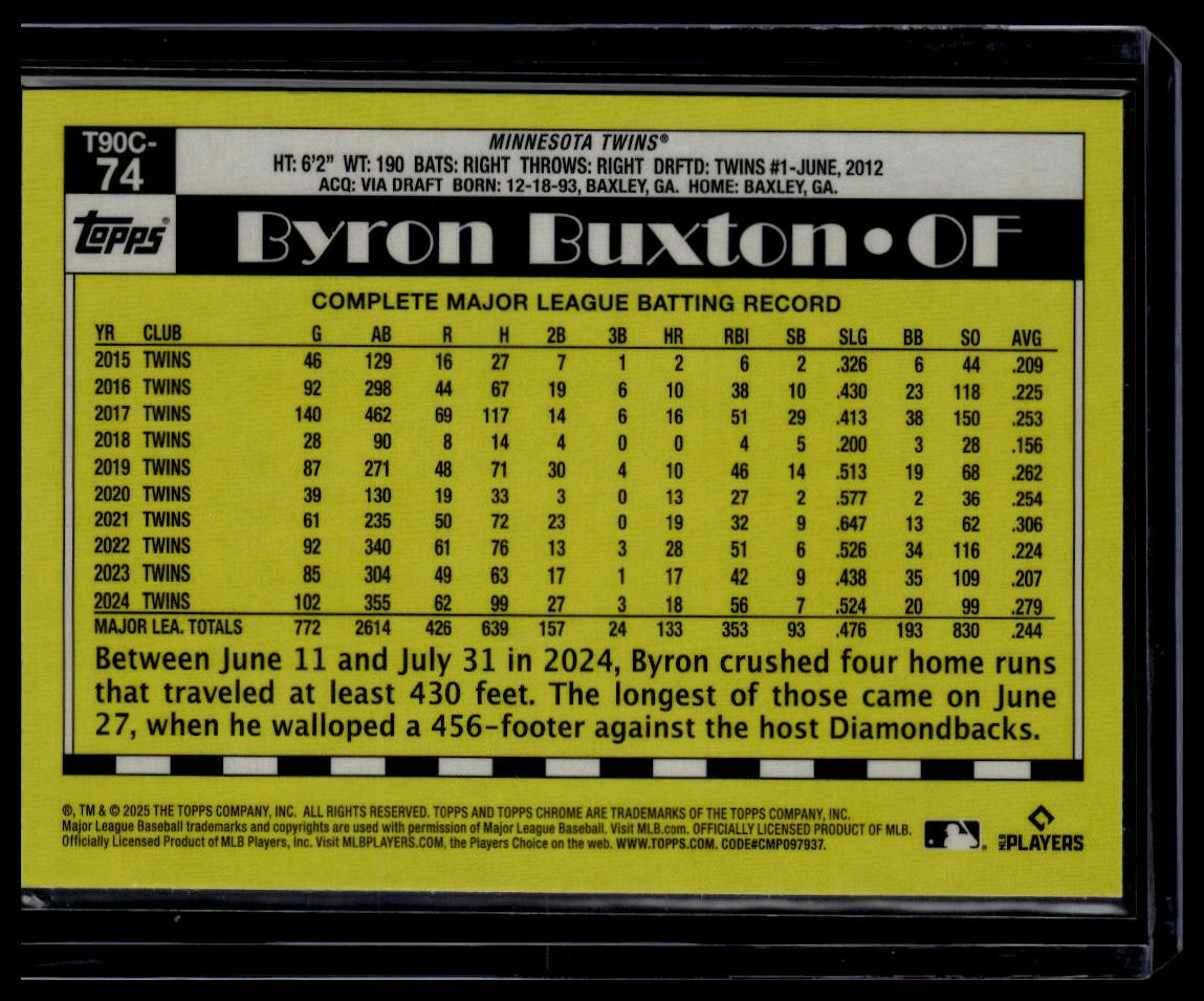 2025 Topps #T90C-74 Byron Buxton