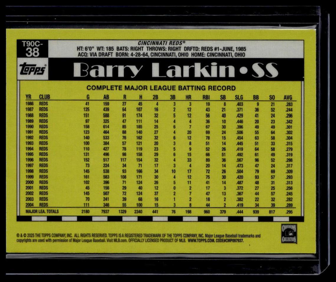 2025 Topps #T90C-38 Barry Larkin