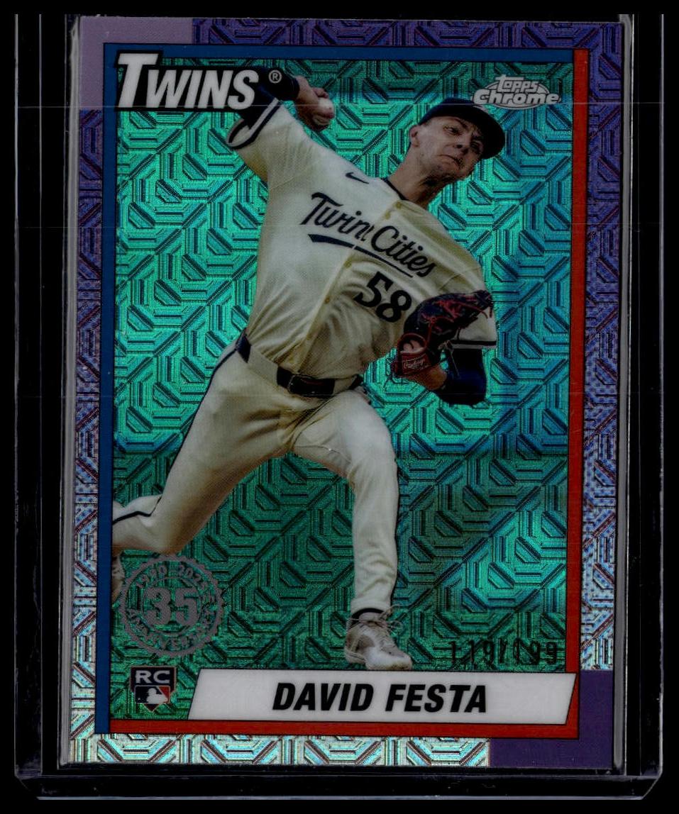 2025 Topps #T90C-90 David Festa Aqua Refractors #/199