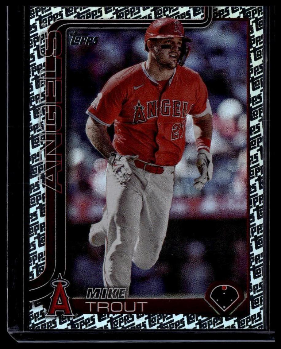 2025 Topps #200 Mike Trout Topps Foil Pattern
