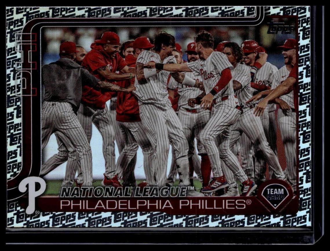 2025 Topps #159 Philadelphia Phillies Topps Foil Pattern