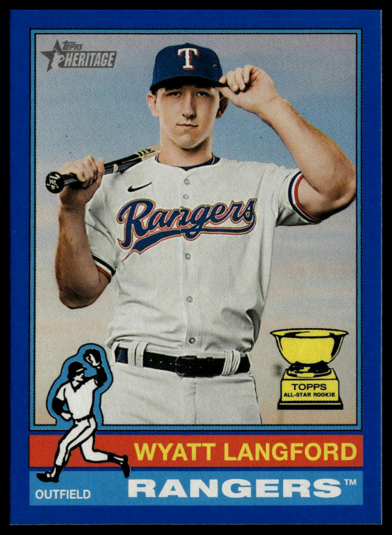 2025 Topps Heritage #29 Wyatt Langford Dark Blue