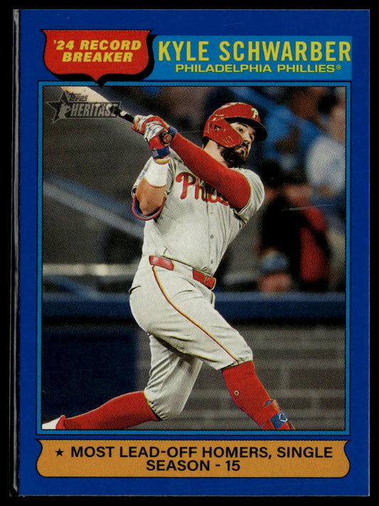 2025 Topps Heritage #2 Kyle Schwarber Dark Blue