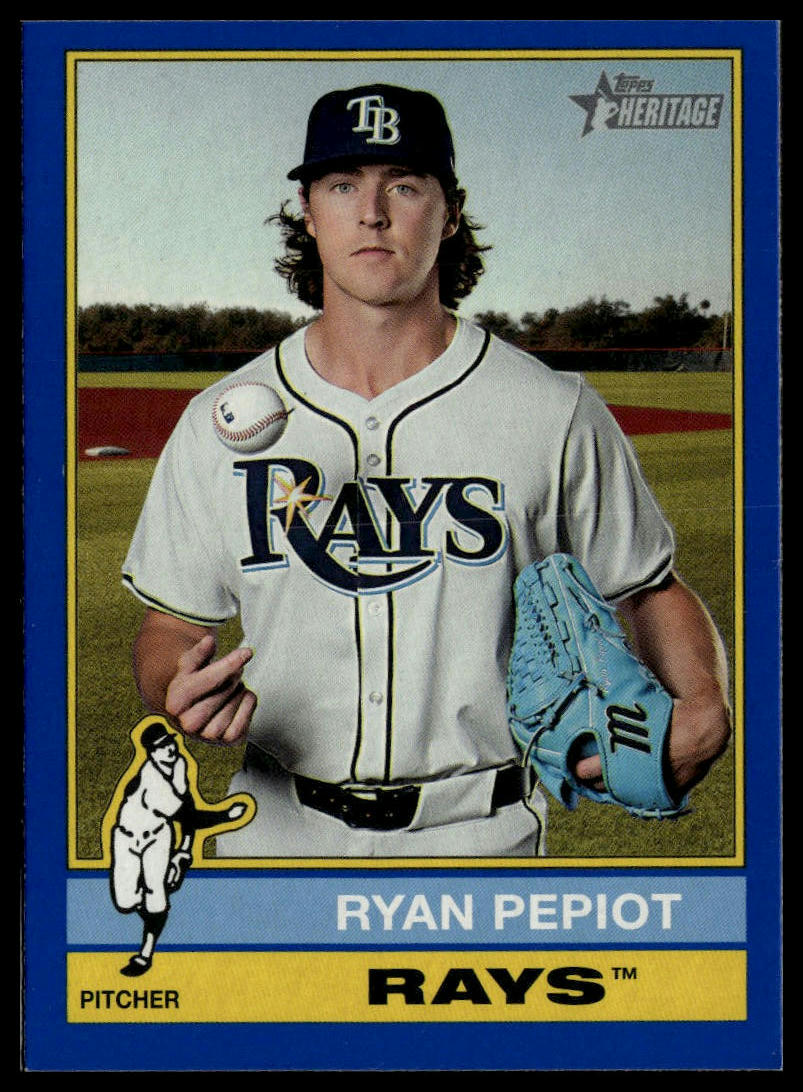 2025 Topps Heritage #456 Ryan Pepiot Dark Blue