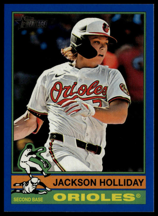 2025 Topps Heritage #329 Jackson Holliday Dark Blue