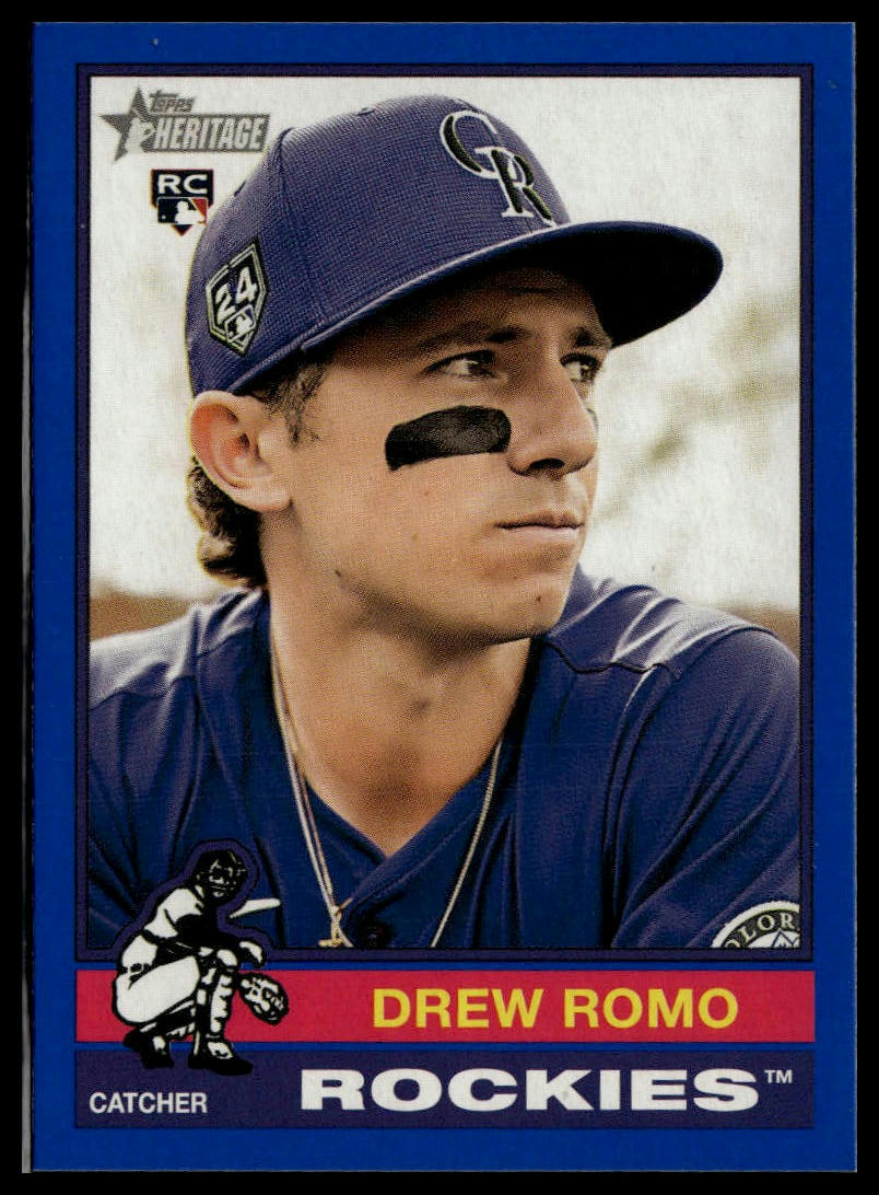 2025 Topps Heritage #386 Drew Romo Dark Blue