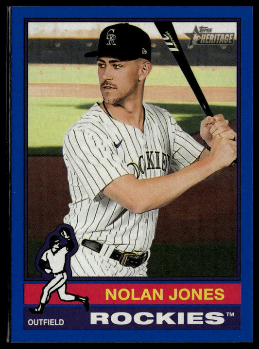 2025 Topps Heritage #139 Nolan Jones Dark Blue