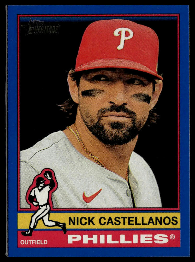 2025 Topps Heritage #315 Nick Castellanos Dark Blue