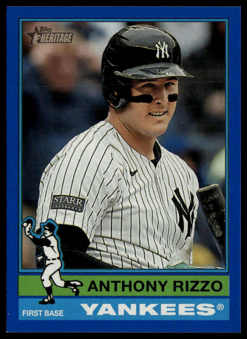 2025 Topps Heritage #302 Anthony Rizzo Dark Blue