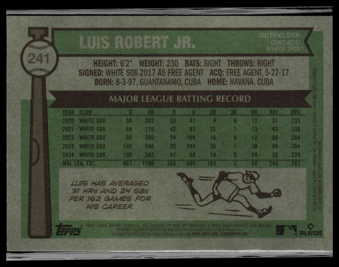 2025 Topps Heritage #241 Luis Robert Jr. Chrome