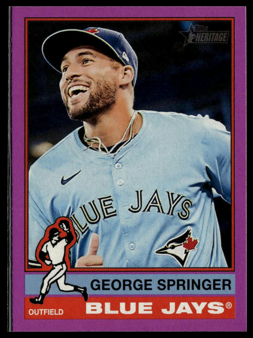 2025 Topps Heritage #393 George Springer Light Purple