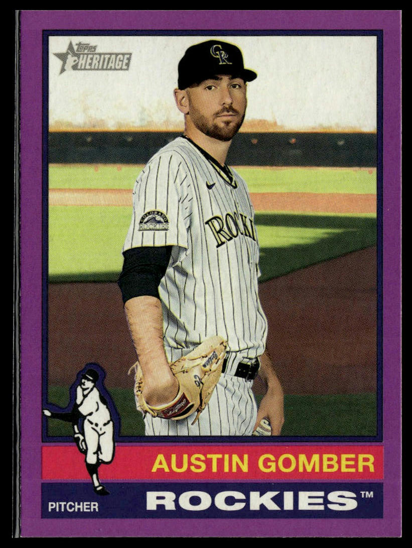 2025 Topps Heritage #437 Austin Gomber Light Purple