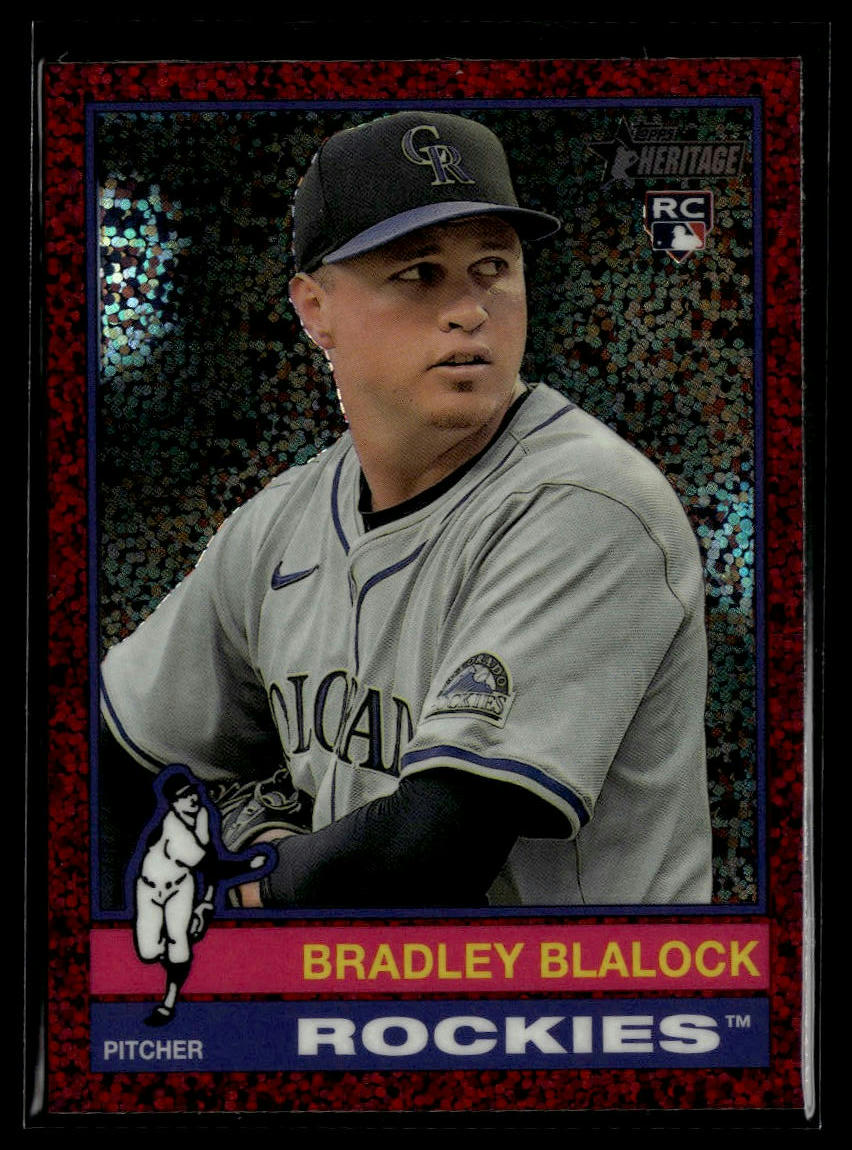 2025 Topps Heritage #351 Bradley Blalock Chrome Burgundy Sparkle Refractor