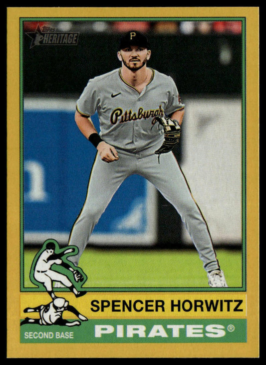 2025 Topps Heritage #75 Spencer Horwitz Dark Yellow