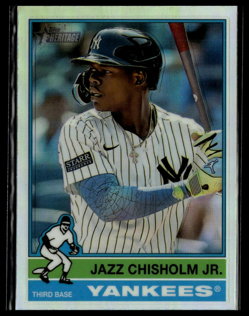 2025 Topps Heritage #33 Jazz Chisholm Jr. Chrome Refractor