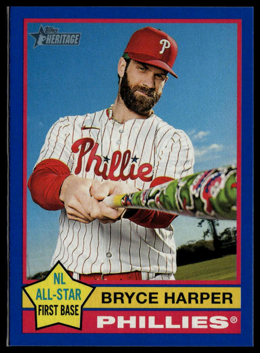 2025 Topps Heritage #150 Bryce Harper Dark Blue