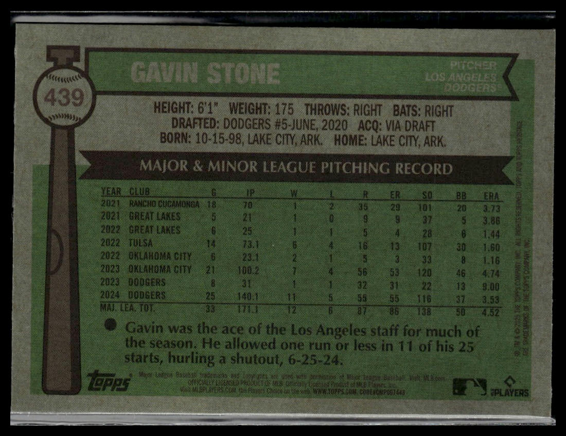 2025 Topps Heritage #439 Gavin Stone Chrome