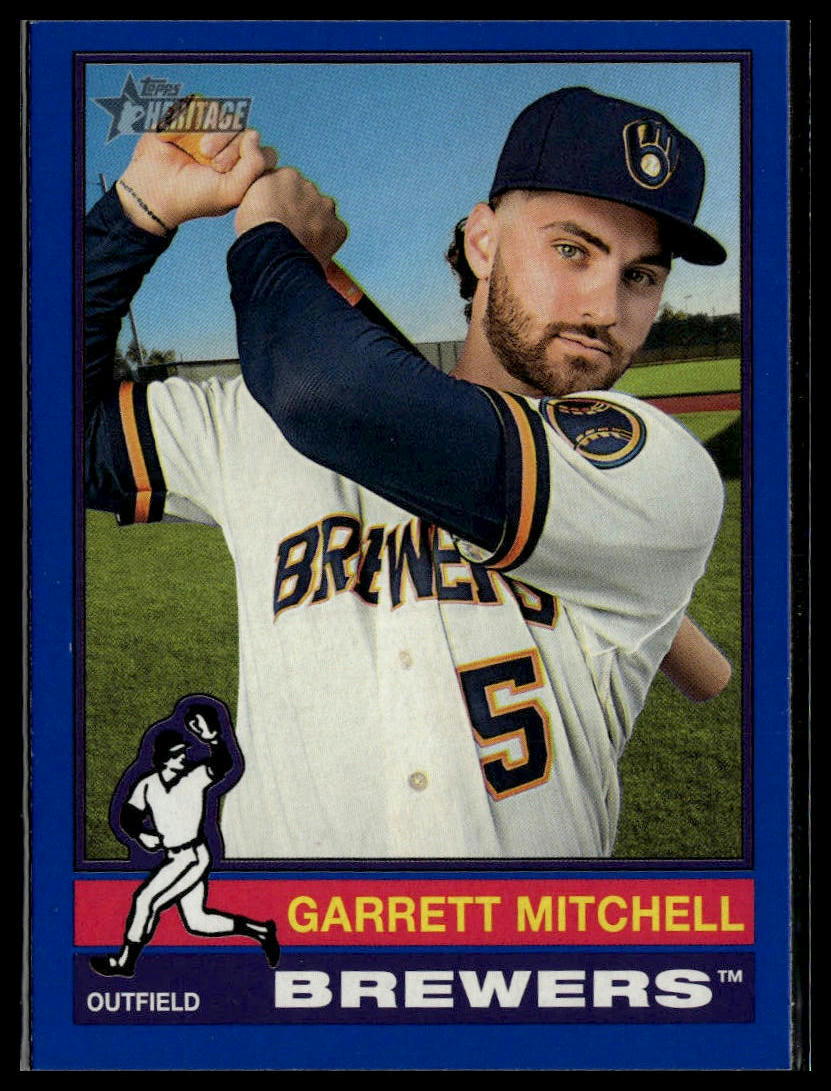 2025 Topps Heritage #479 Garrett Mitchell Dark Blue