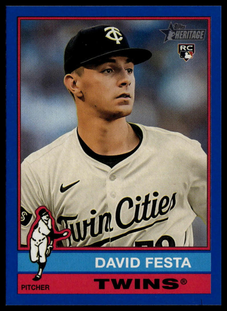 2025 Topps Heritage #249 David Festa Dark Blue