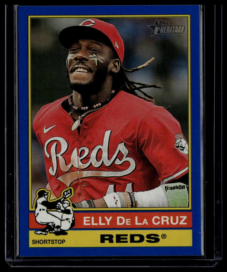 2025 Topps Heritage #263 Elly De La Cruz Dark Blue