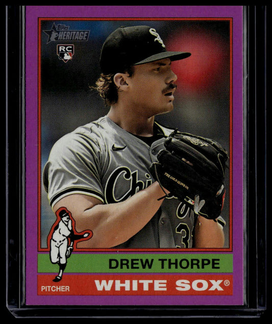 2025 Topps Heritage #334 Drew Thorpe Light Purple