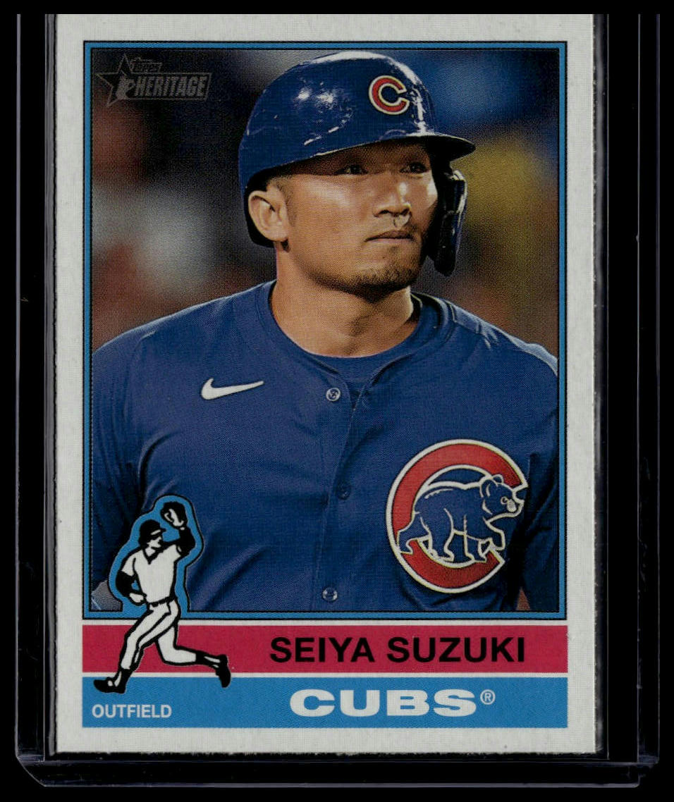 2025 Topps Heritage #253 Seiya Suzuki Flipped Bat Variation