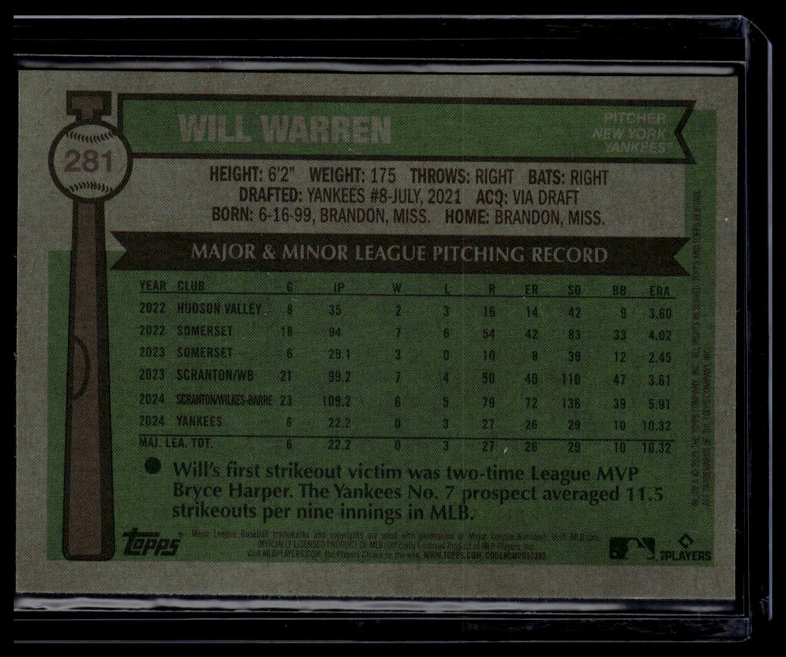 2025 Topps Heritage #281 Will Warren Chrome Light Blue Sparkle Refractor