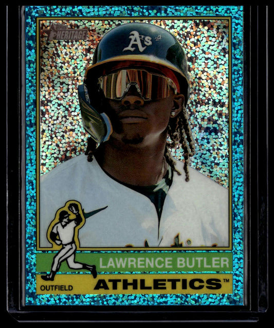 2025 Topps Heritage #36 Lawrence Butler Chrome Light Blue Sparkle Refractor