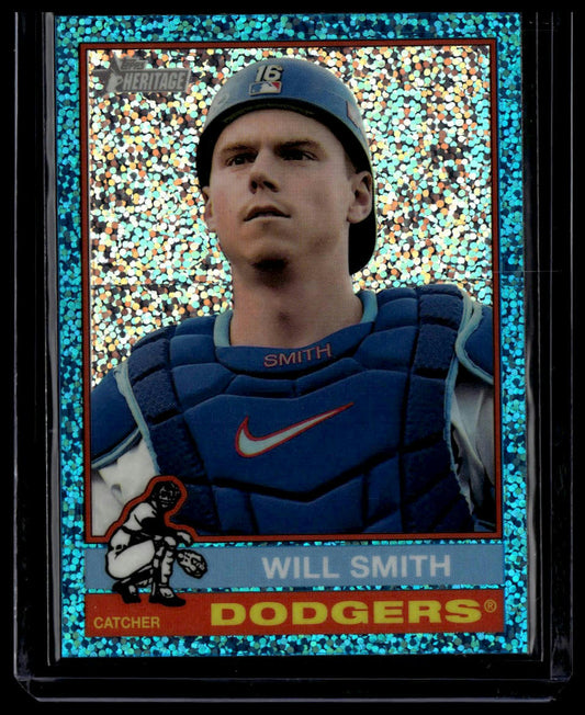 2025 Topps Heritage #397 Will Smith Chrome Light Blue Sparkle Refractor
