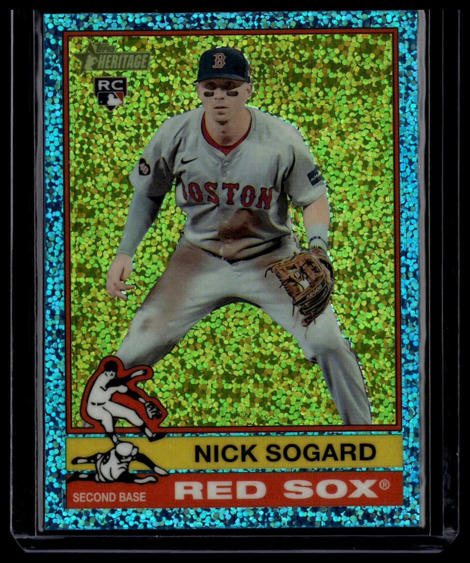 2025 Topps Heritage #133 Nick Sogard Chrome Light Blue Sparkle Refractor