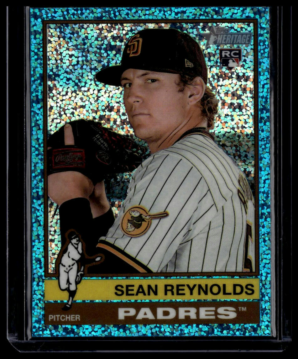 2025 Topps Heritage #160 Sean Reynolds Chrome Light Blue Sparkle Refractor