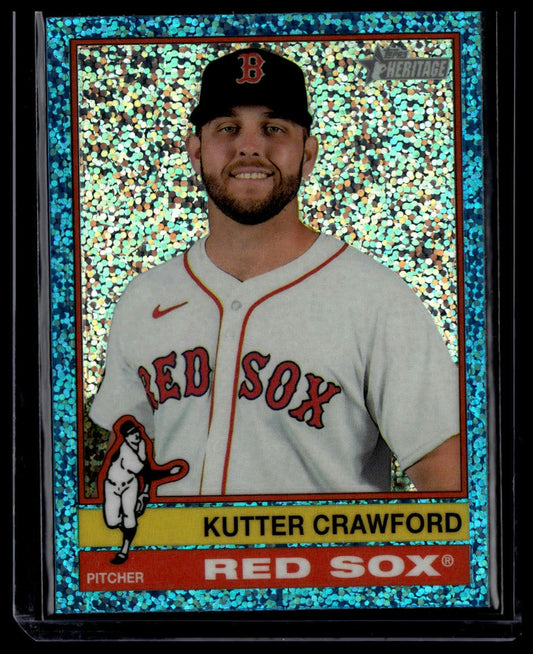 2025 Topps Heritage #419 Kutter Crawford Chrome Light Blue Sparkle Refractor