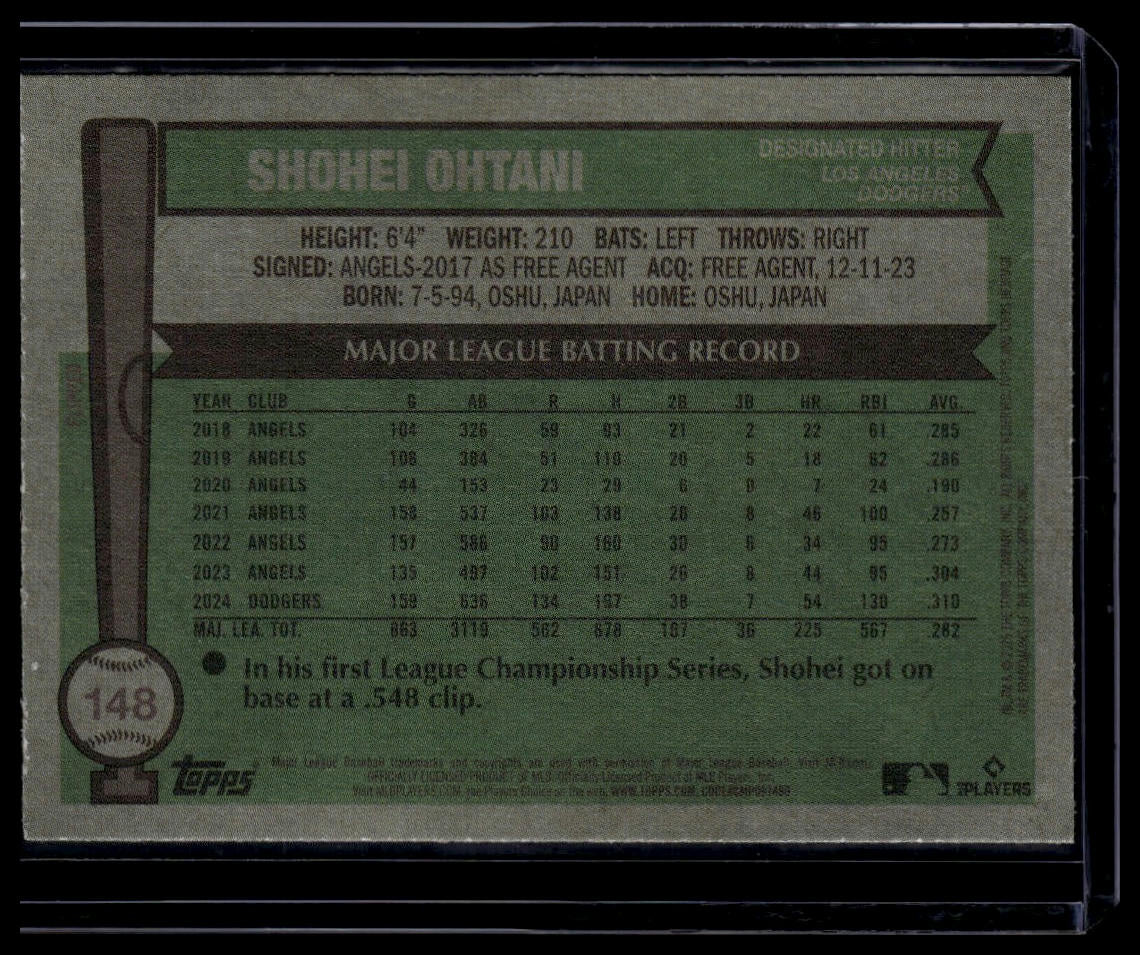 2025 Topps Heritage #148 Shohei Ohtani Flipped Bat Variation