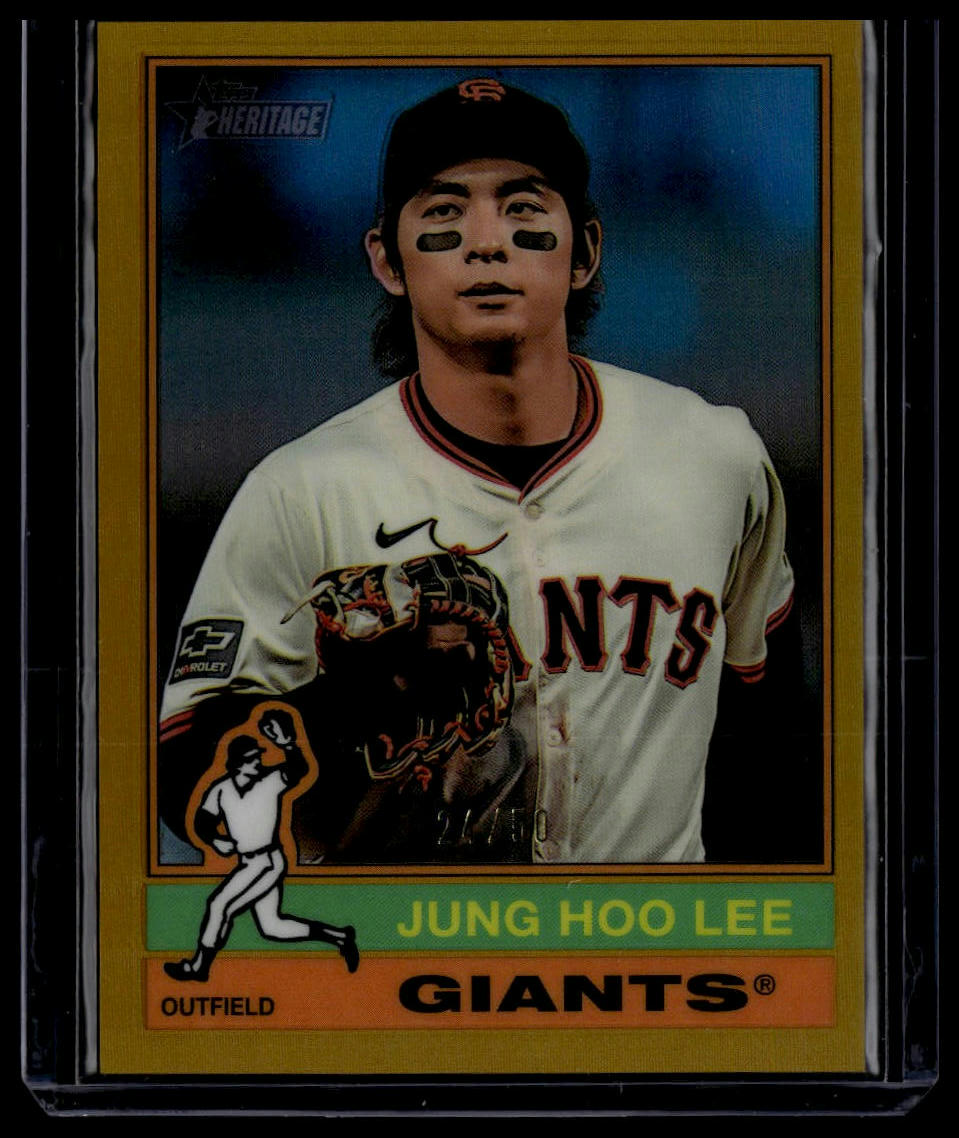 2025 Topps Heritage #112 Jung Hoo Lee Chrome Gold Refractor #/50