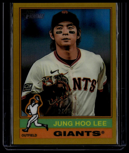 2025 Topps Heritage #112 Jung Hoo Lee Chrome Gold Refractor #/50
