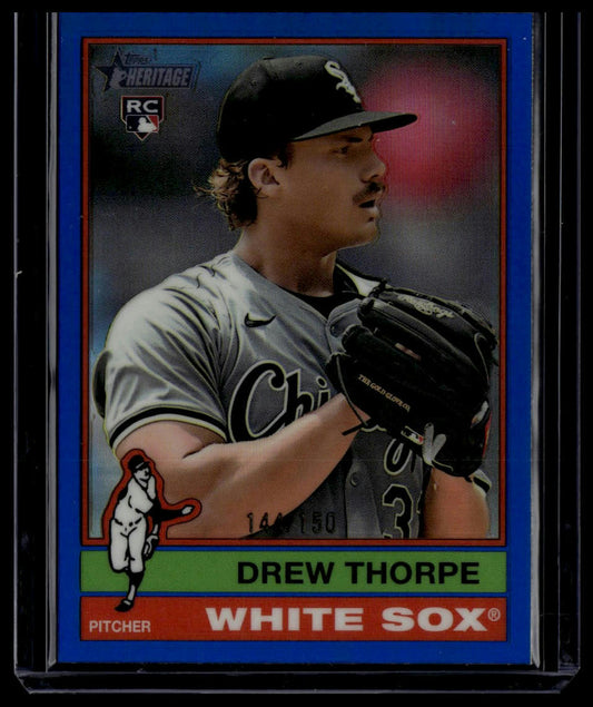 2025 Topps Heritage #334 Drew Thorpe Dark Blue